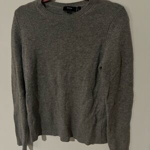 Theory women’s gray long sleeve knit sweater, large